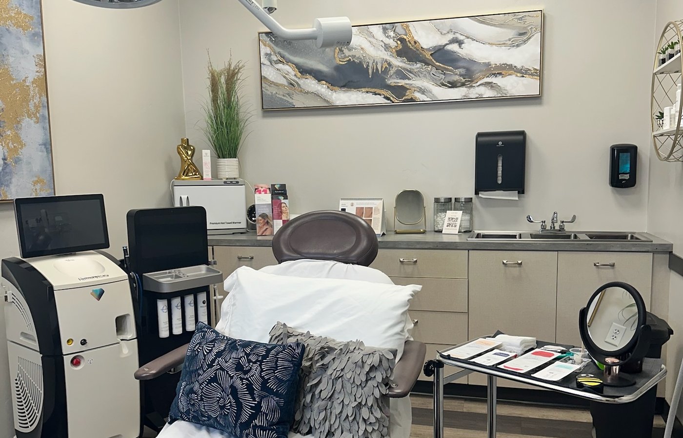 Treatment room at Ridgeline Longevity & Aesthetics in Idaho Falls